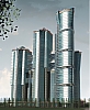 Конкурсный проект многофункционального жилого комплекса в г. Москва 2003г.